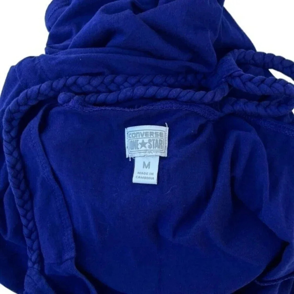 Converse One Star Tank Dress Size Medium Braid Strap Drawstring Waist Purple​​​‎ - Picture 2 of 6